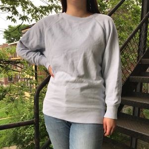 aerie soft baby blue oversized crewneck